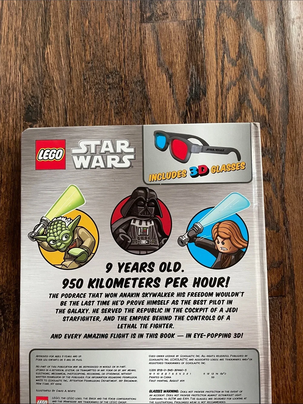 Scholastic LEGO Star Wars Anakin: Space Pilot Book with Blue and Red 3D Glasses